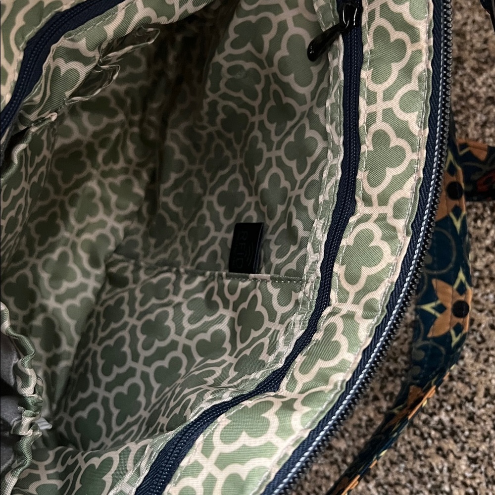LUG Swivel Convertible Tiles Teal Patterned Shoulder Bag with Crossbody Strap - Picture 9 of 9